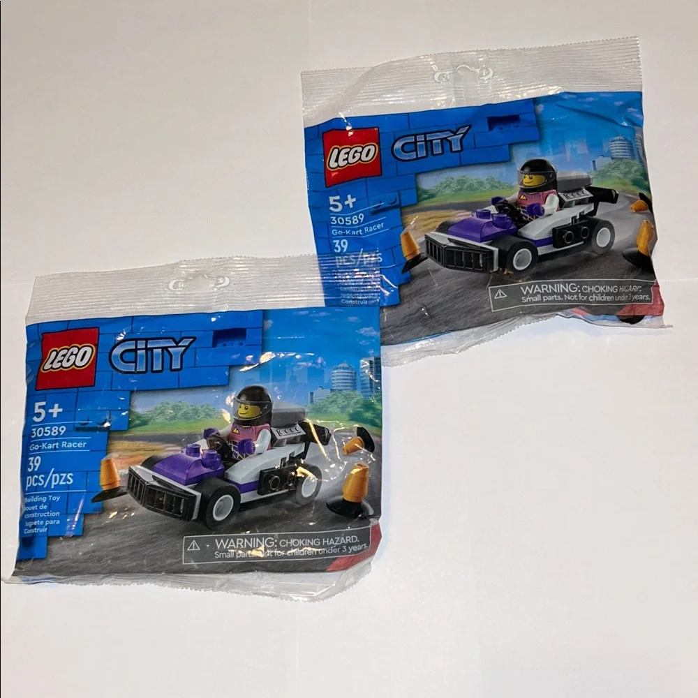 LEGO City Purple Race Car Building Kits Set of 2 NEW